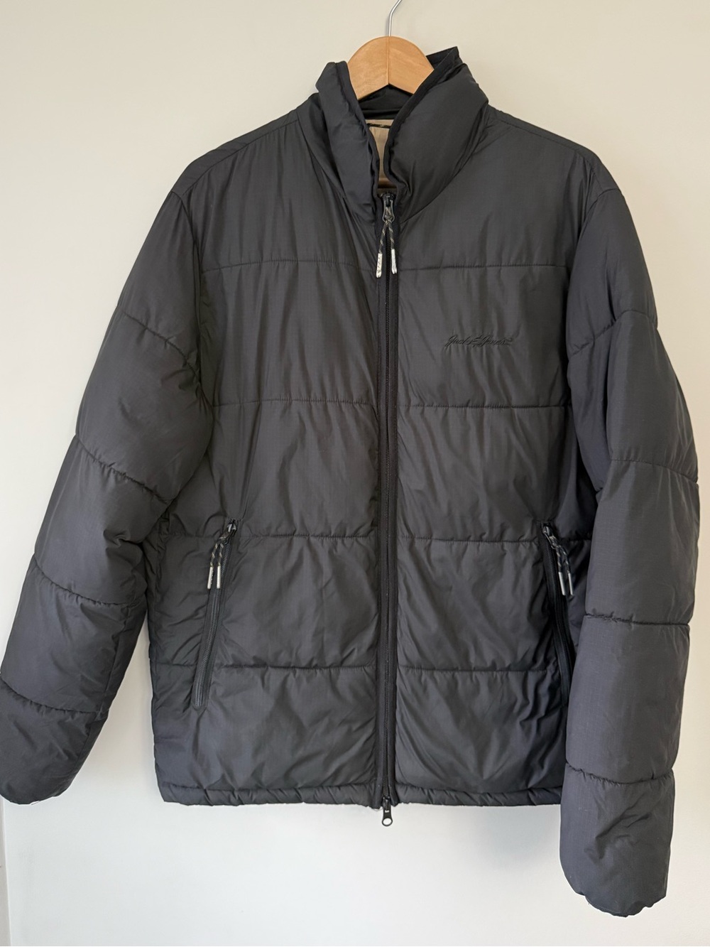 (S) Jack & Jones Men's/ Unisex Black Puffer Jacket - Lightweight Insulated Coat